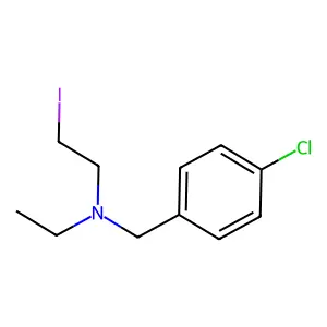 对氯-N-乙基-N-(2-碘乙基)苄胺 structure