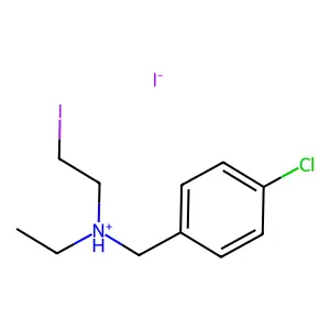 Benzylamine, p-chloro-N-ethyl-N-(2-iodoethyl)-, hydriodide structure