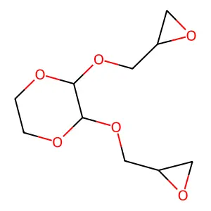 2,3-Bis(2,3-epoxypropoxy)-1,4-dioxane structure