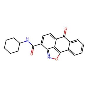 N-Cyclohexyl-6-oxo-6H-anthra[1,9-CD]isoxazole-3-carboxamide structure