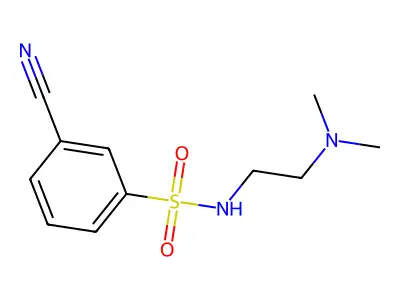 3-cyano-N-[2-(dimethylamino)ethyl]benzenesulfonamide structure