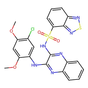 C22H17ClN6O4S2 structure
