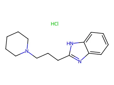 Benzimidazole, 2-(3-(piperidino)propyl)-, hydrochloride, hydrate structure