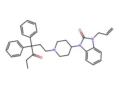 2-Benzimidazolinone, 1-allyl-3-(1-(3,3-diphenyl-4-oxohexyl)-4-piperidyl)- structure