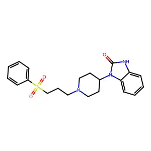 2-Benzimidazolinone, 1-(1-(3-phenylsulfonylpropyl)-4-piperidyl)- structure