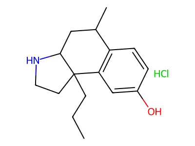 3H-Benz(e)indol-8-ol, 1,2,3a,4,5,9b-hexahydro-5-methyl-9b-propyl-, hydrochloride structure