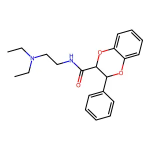 1,4-Benzodioxan-2-carboxamide, N-(2-(diethylamino)ethyl)-3-phenyl-, (E)- structure