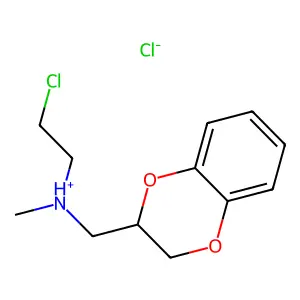 1,4-Benzodioxan, 2-((N-2-chloroethyl-N-methyl)amino)methyl-, hydrochloride structure