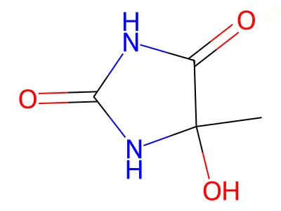 5-Hydroxy-5-methylhydantoin structure