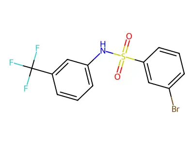 3-bromo-N-[3-(trifluoromethyl)phenyl]benzenesulfonamide structure