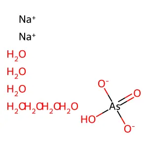 Sodium arsenate, dibasic heptahydrate structure