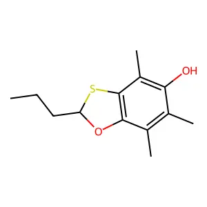 5-Hydroxy-4,6,7-trimethyl-2-propyl-1,3-benzoxathiazole structure