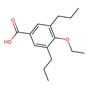 Benzoic acid, 3,5-dipropyl-4-ethoxy- structure