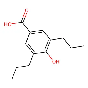 Benzoic acid, 3,5-dipropyl-4-hydroxy- structure