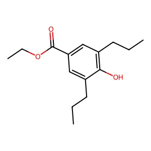 3,5-二丙基-4-羟基苯甲酸乙酯 structure