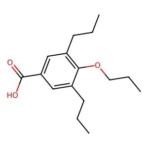 Benzoic acid, 3,5-dipropyl-4-propoxy- structure