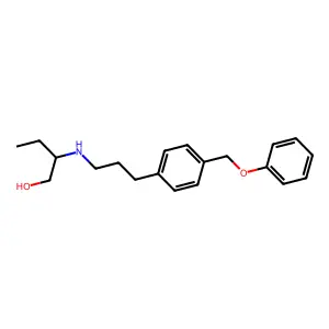 1-Butanol, 2-((3-(p-(phenoxymethyl)phenyl)propyl)amino)- structure