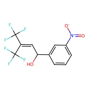 2-Buten-1-ol, 1-(m-nitrophenyl)-4,4,4-trifluoro-3-trifluoromethyl- structure