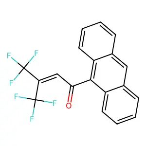 2-Buten-1-one, 1-(9-anthryl)-4,4,4-trifluoro-3-trifluoromethyl- structure