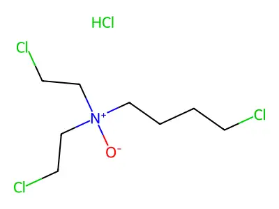 Butylamine, N,N-bis(2-chloroethyl)-4-chloro-, N-oxide, hydrochloride structure