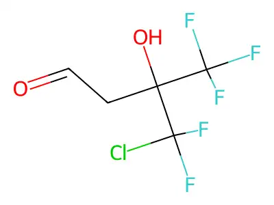 Butyraldehyde, 4-chloro-4,4-difluoro-3-hydroxy-3-(trifluoromethyl)- structure