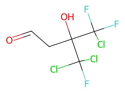 Butyraldehyde, 4,4-dichloro-4-fluoro-3-(chlorodifluoromethyl)-3-hydroxy- structure