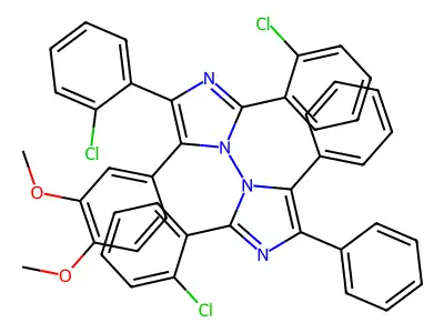 2,2',4-TRIS(2-CHLOROPHENYL)-5-(3,4-DIMETHOXYPHENYL)-4',5'-DIPHENYL-1,1'-BIIMIDAZOLE structure