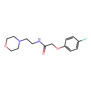 2-(4-fluorophenoxy)-N-(2-morpholin-4-ylethyl)acetamide structure