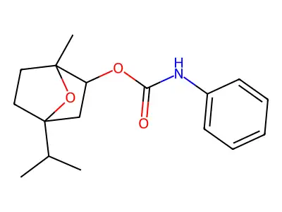 4-isopropyl-1-methyl-7-oxabicyclo[2.2.1]hept-2-yl N-phenylcarbamate structure