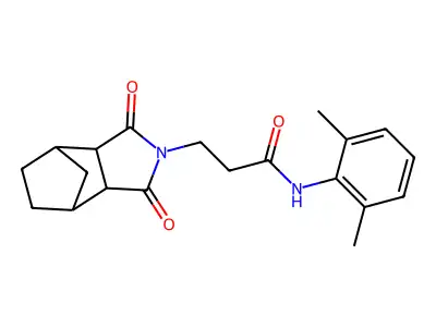 N-(2,6-dimethylphenyl)-3-(1,3-dioxooctahydro-2H-4,7-methanoisoindol-2-yl)propanamide structure