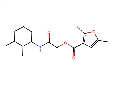 [2-[(2,3-Dimethylcyclohexyl)amino]-2-oxoethyl] 2,5-dimethylfuran-3-carboxylate structure