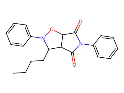 3-butyl-2,5-diphenyl-3a,6a-dihydro-3H-pyrrolo[3,4-d][1,2]oxazole-4,6-dione structure
