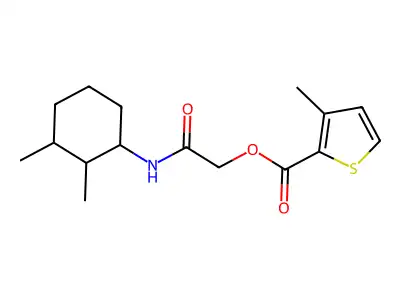 [2-[(2,3-Dimethylcyclohexyl)amino]-2-oxoethyl] 3-methylthiophene-2-carboxylate structure