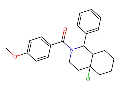 4a-Chloro-2-(4-methoxybenzoyl)-1-phenyl-decahydroisoquinoline structure