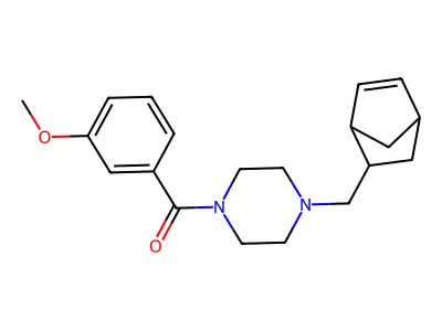 [4-(5-Bicyclo[2.2.1]hept-2-enylmethyl)piperazin-1-yl]-(3-methoxyphenyl)methanone structure