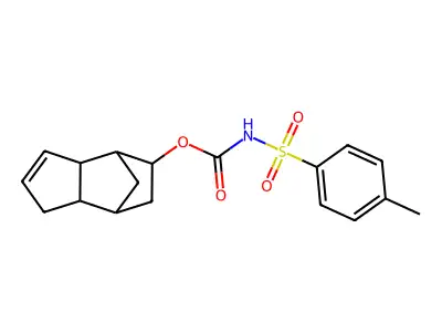 tricyclo[5.2.1.0^{2,6}]dec-4-en-8-yl N-(4-methylbenzenesulfonyl)carbamate structure