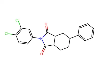 2-(3,4-dichlorophenyl)-5-phenylhexahydro-1H-isoindole-1,3(2H)-dione structure
