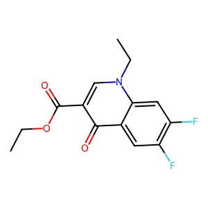 Ethyl 1-ethyl-6,7-difluoro-4-oxo-1,4-dihydroquinoline-3-carboxylate structure