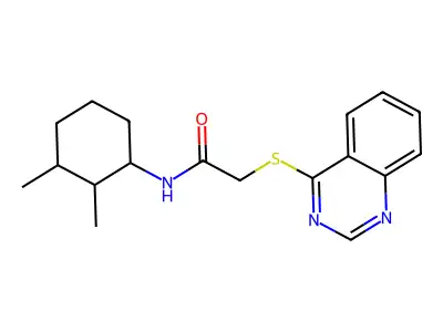 N-(2,3-dimethylcyclohexyl)-2-quinazolin-4-ylsulfanylacetamide structure