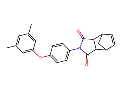 2-[4-(3,5-dimethylphenoxy)phenyl]-3a,4,7,7a-tetrahydro-1H-4,7-methanoisoindole-1,3(2H)-dione structure