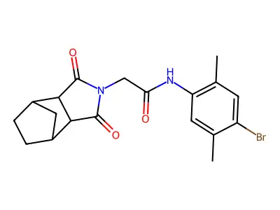 N-(4-bromo-2,5-dimethylphenyl)-2-(1,3-dioxooctahydro-2H-4,7-methanoisoindol-2-yl)acetamide structure