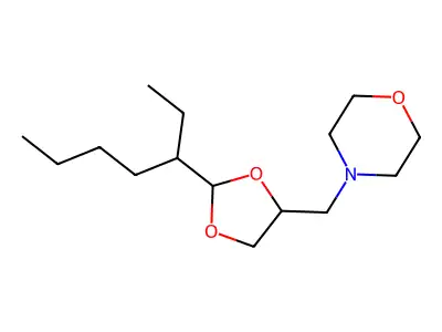 4-[(2-Heptan-3-yl-1,3-dioxolan-4-yl)methyl]morpholine structure