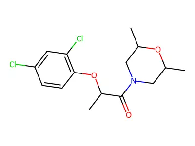 2-(2,4-Dichlorophenoxy)-1-(2,6-dimethylmorpholin-4-yl)propan-1-one structure
