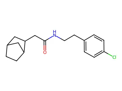 2-(2-bicyclo[2.2.1]heptanyl)-N-[2-(4-chlorophenyl)ethyl]acetamide structure