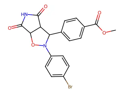 methyl 4-(2-(4-bromophenyl)-4,6-dioxohexahydro-2H-pyrrolo[3,4-d]isoxazol-3-yl)benzoate structure