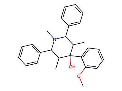 4-(2-Methoxyphenyl)-1,3,5-trimethyl-2,6-diphenylpiperidin-4-ol structure