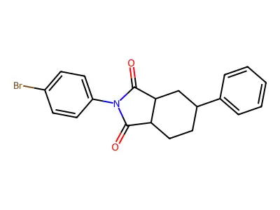 2-(4-bromophenyl)-5-phenylhexahydro-1H-isoindole-1,3(2H)-dione structure