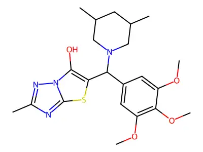 5-((3,5-dimethylpiperidin-1-yl)(3,4,5-trimethoxyphenyl)methyl)-2-methylthiazolo[3,2-b][1,2,4]triazol-6-ol structure