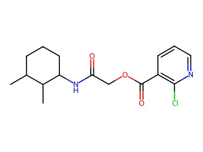[(2,3-Dimethylcyclohexyl)carbamoyl]methyl 2-chloropyridine-3-carboxylate structure