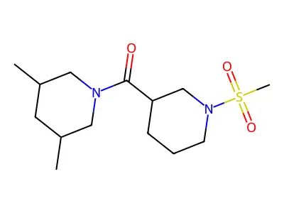 (3,5-Dimethylpiperidin-1-yl)(1-(methylsulfonyl)piperidin-3-yl)methanone structure